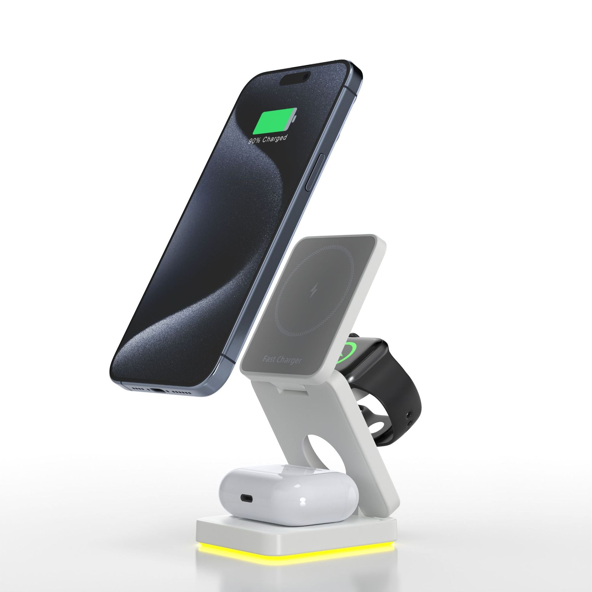 DeskCraft FOLD™ – 3-in-1 Wireless Charging Stand