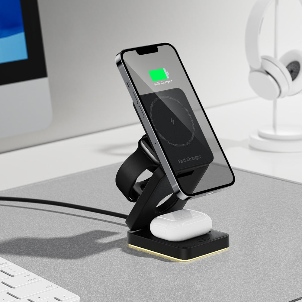 DeskCraft FOLD™ – 3-in-1 Wireless Charging Stand