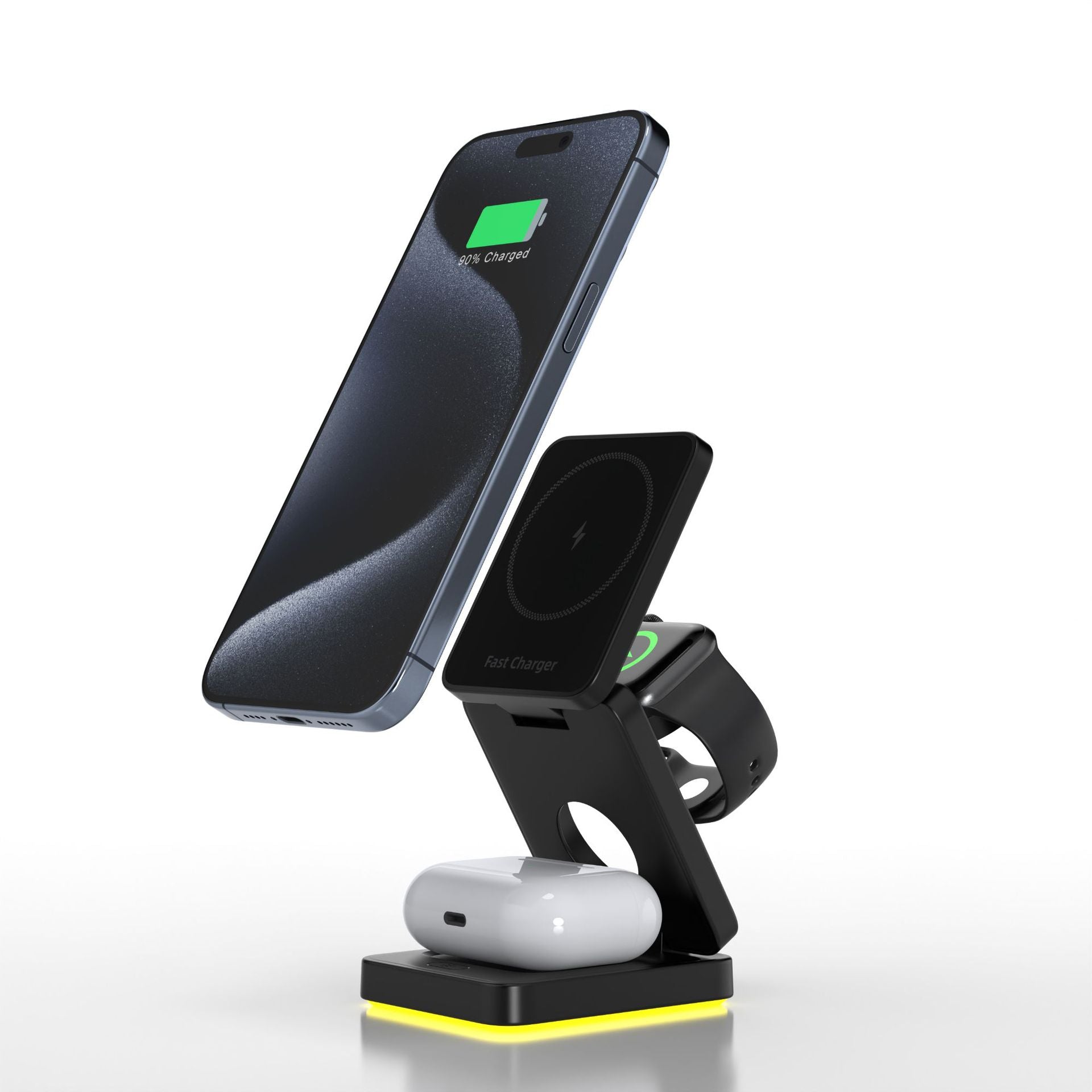 DeskCraft FOLD™ – 3-in-1 Wireless Charging Stand